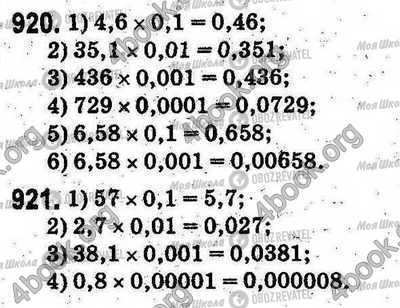 ГДЗ Математика 5 клас сторінка 920-921